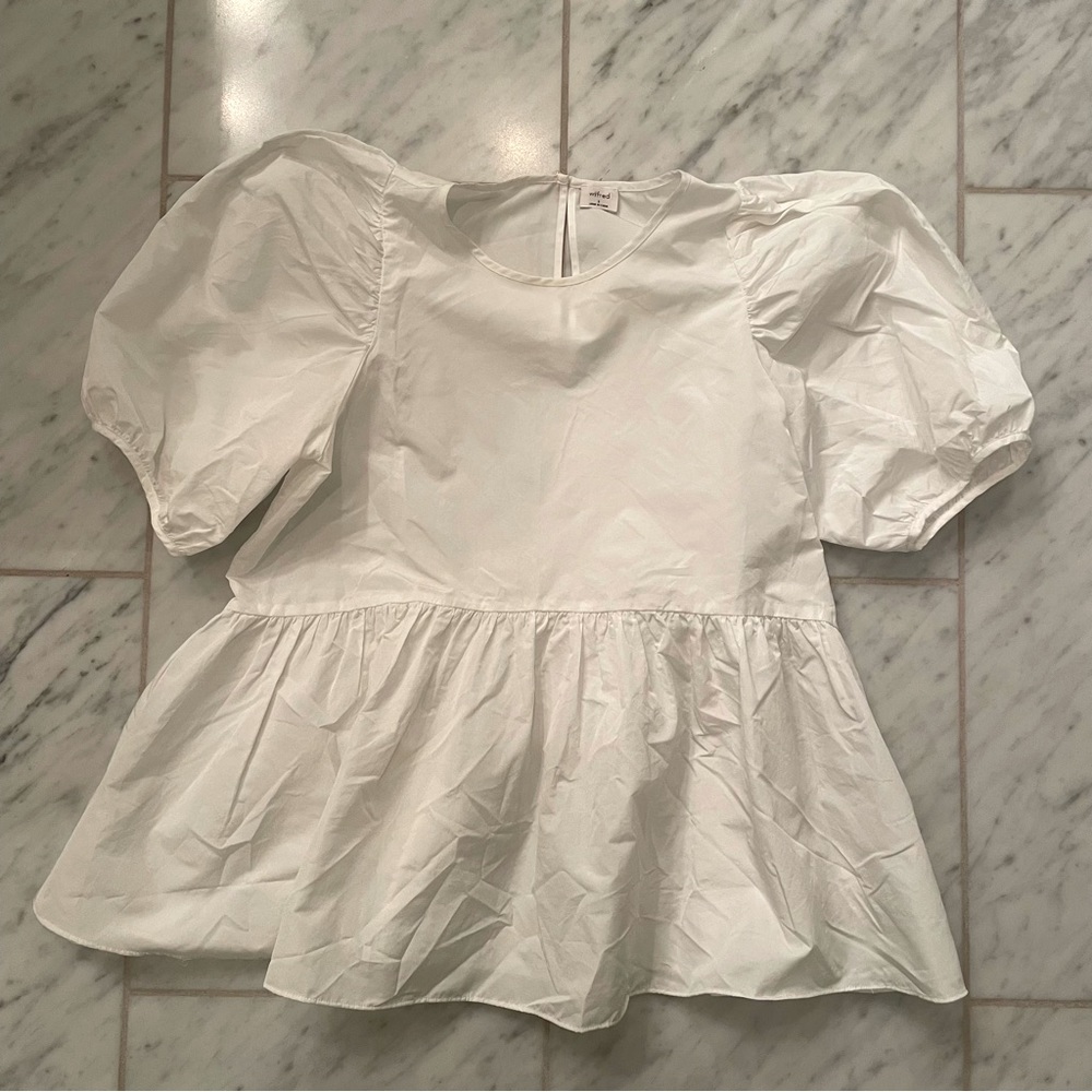 ARITZIA Wilfred Fantasy Blouse - White - Small - Picture 4 of 7